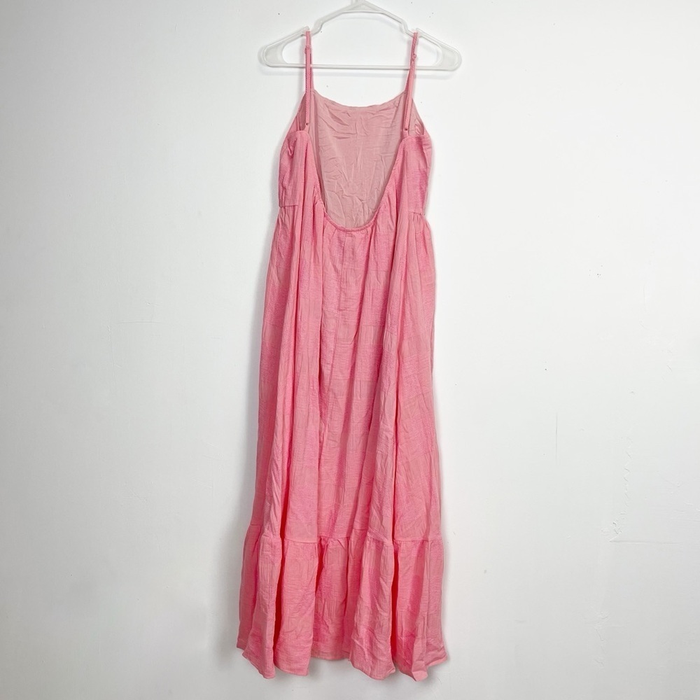 Frnch Maxi Dress Womens Medium Pink Sleeveless Cotton Blend Scoop Back NWT NEW - Picture 2 of 10